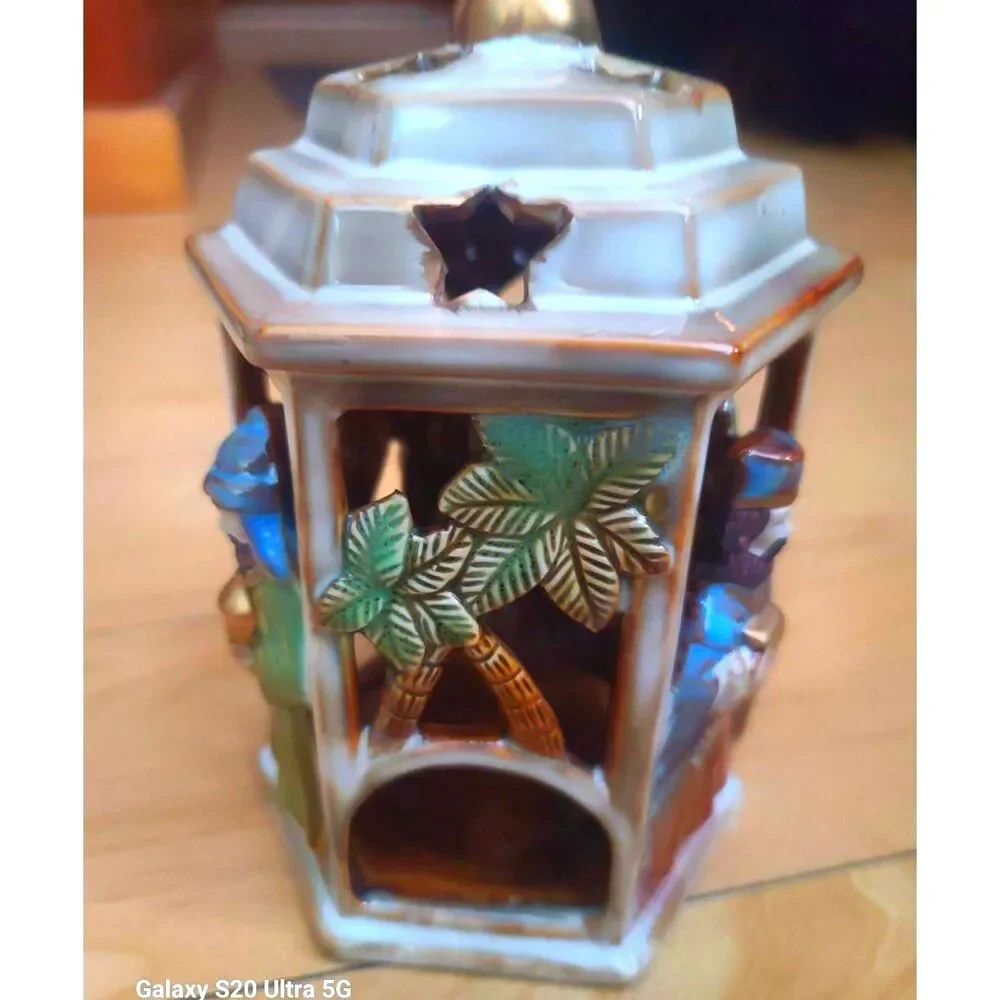 Nativity Candle Lantern‎ Tealight Christmas Decoration Potter's Garden Luminaire